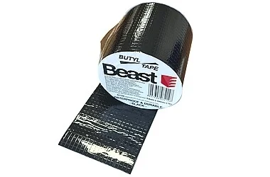 Butylová těsnící vodotěsná páska Beast – 0,8mm x 100mm x 5m – černá