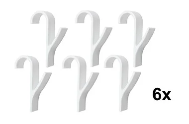 Beast Praktický háček na radiátor – 6ks – bílý