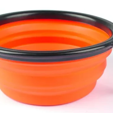 VERK Silikonová skládací miska pro psy – oranžová