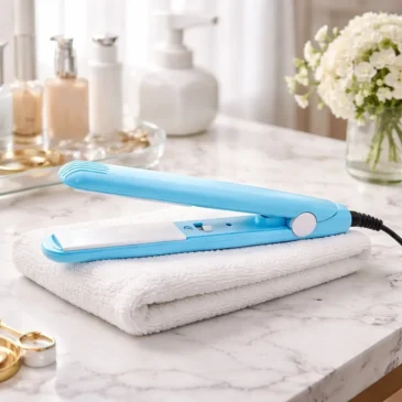 Zaparkorun Cestovní mini žehlička na vlasy – modrá – modrá