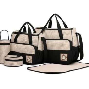 Sada přebalovacích tašek 5v1 – černá