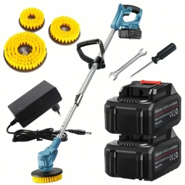 Akumulátorový čisticí kartáč na podlahy – REAL GARDEN – RC-K-2313