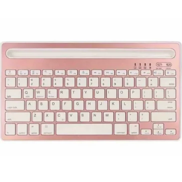 Bezdrátová Bluetooth klávesnice AOAS AS199 – růžová