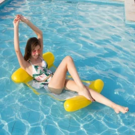 Zaparkorun Nafukovací lehátko do vody – žluté