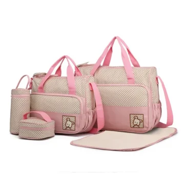 Sada přebalovacích tašek 5v1 – růžová