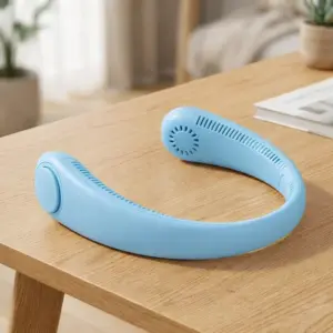 Přenosný ventilátor na krk - modrý