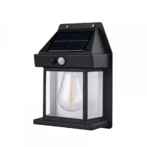 Solární zahradní nástěnná lampa Solar Interaction 888 - černá - černá