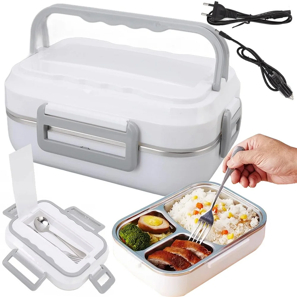 Ohřívací box na jídlo 12V/220V - bílý