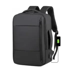 Moderní batoh s USB portem - černý