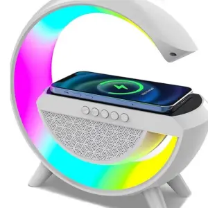 Bluetooth reproduktor s LED lampou a bezdrátová nabíječka BT-2301