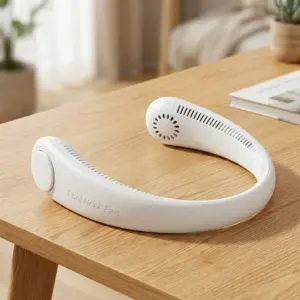 Přenosný ventilátor na krk - bílý
