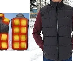 Vyhřívaná vesta na USB - černá - XL