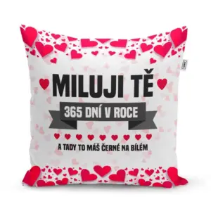 Polštář Miluji Tě 365 dní v roce: 40x40 cm
