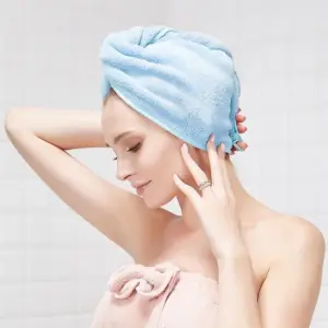 Rychleschnoucí turban na hlavu pro dospělé - Modrý