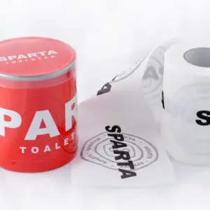Toaletní papír s motivem Sparty
