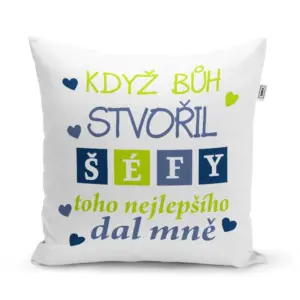 Polštář Když Bůh stvořil šéfy: 40x40 cm