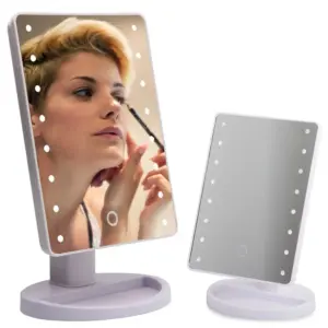 Kosmetické make-up zrcátko CiaoBosi TX-9093 s LED osvětlením - Bílé