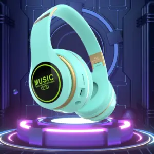Stylová bezdrátová sluchátka s Bluetooth 5.3 - Luminous T15 - tyrkysové