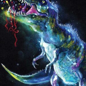 Bavlněná froté osuška - Dinosaur Black - 70 x 140 cm - Jerry Fabrics