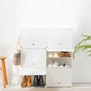 Přenosná modulární skříňka na boty - InnovaGoods - bílá