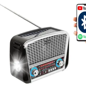 Retro rádio s Bluetooth, FM a solárním nabíjením - BLOW RA-17