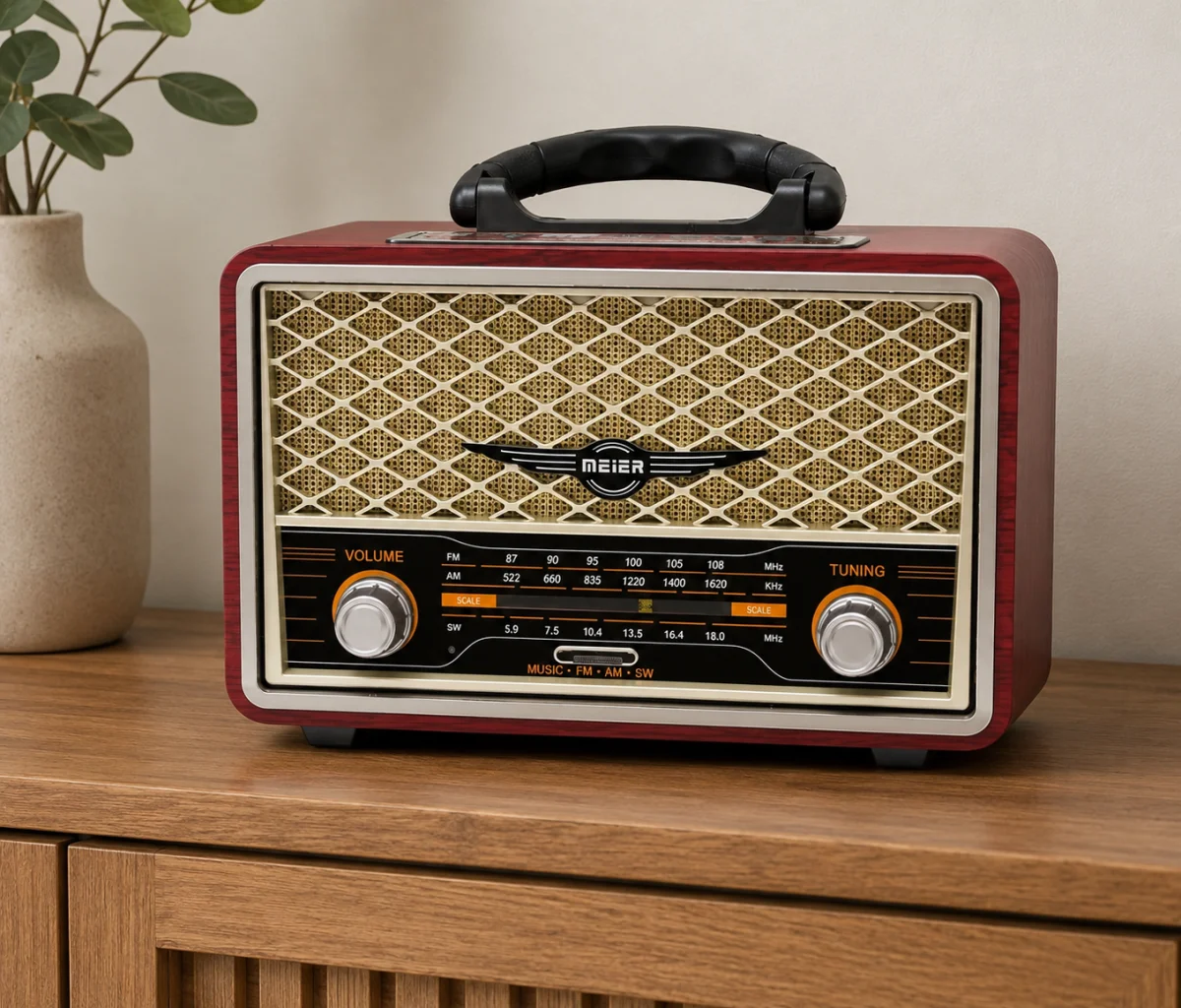 Bluetooth rádio v retro stylu - MEIER M-156BT - Image 3