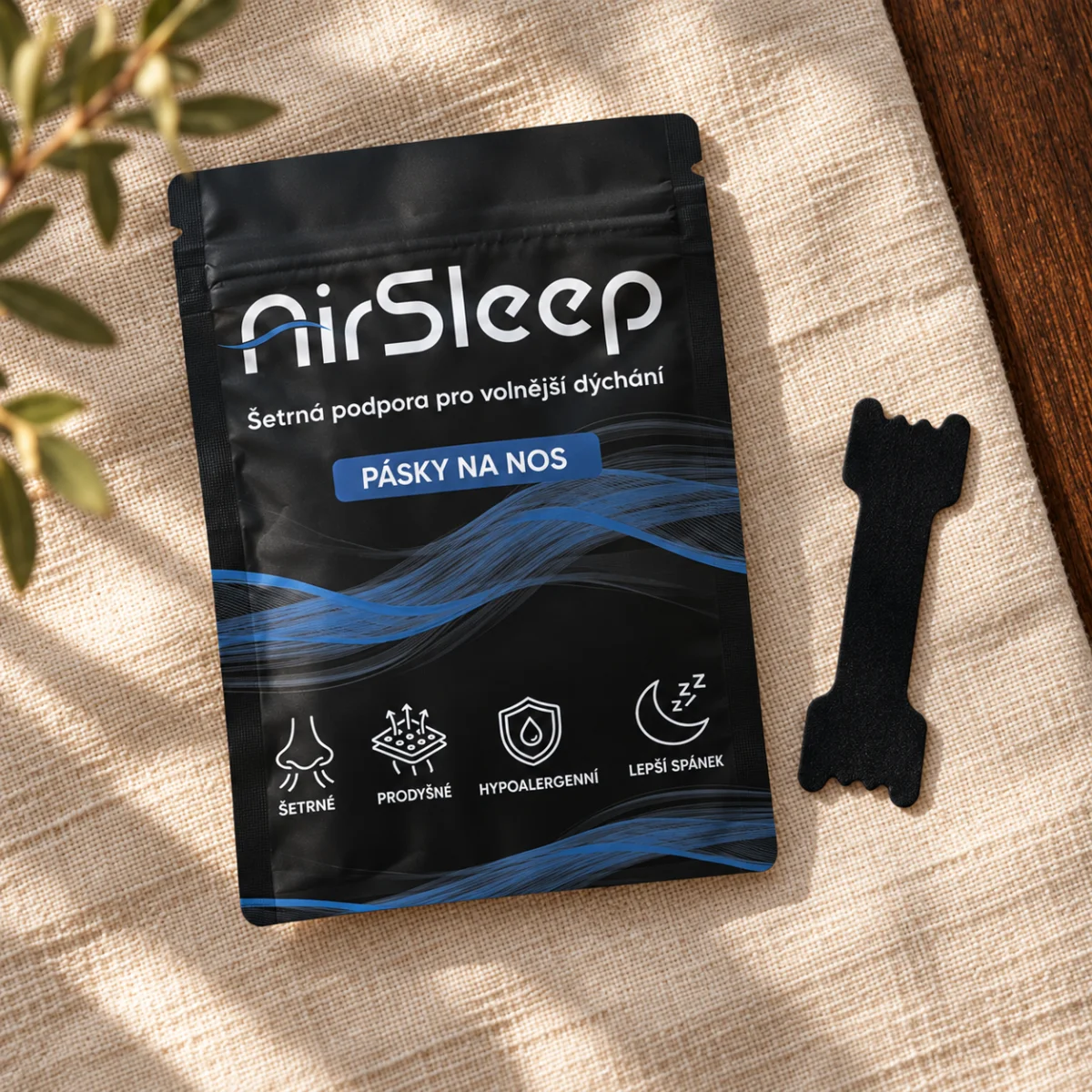 Lepící pásky na nos pro volnější dýchání AirSleep - 30ks v balení