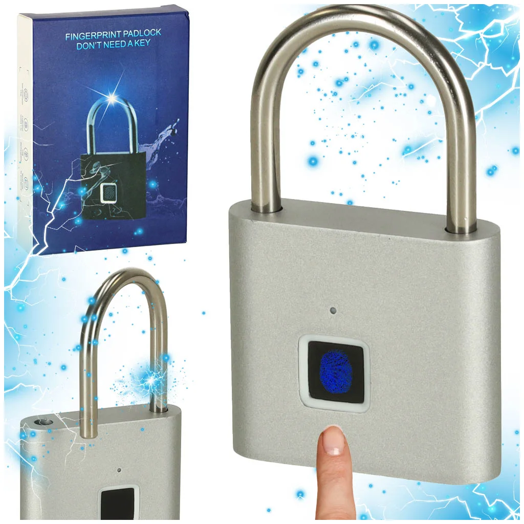 Elektronický zámek na otisk prstu - voděodolný chytrý zámek - USB