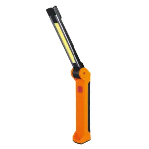 Pracovní nabíjecí LED lampa - 500lm + 70lm - COB - Li-Ion - USB - černooranžová - Solight WM20